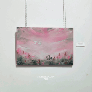 finding love at sunset, original painting